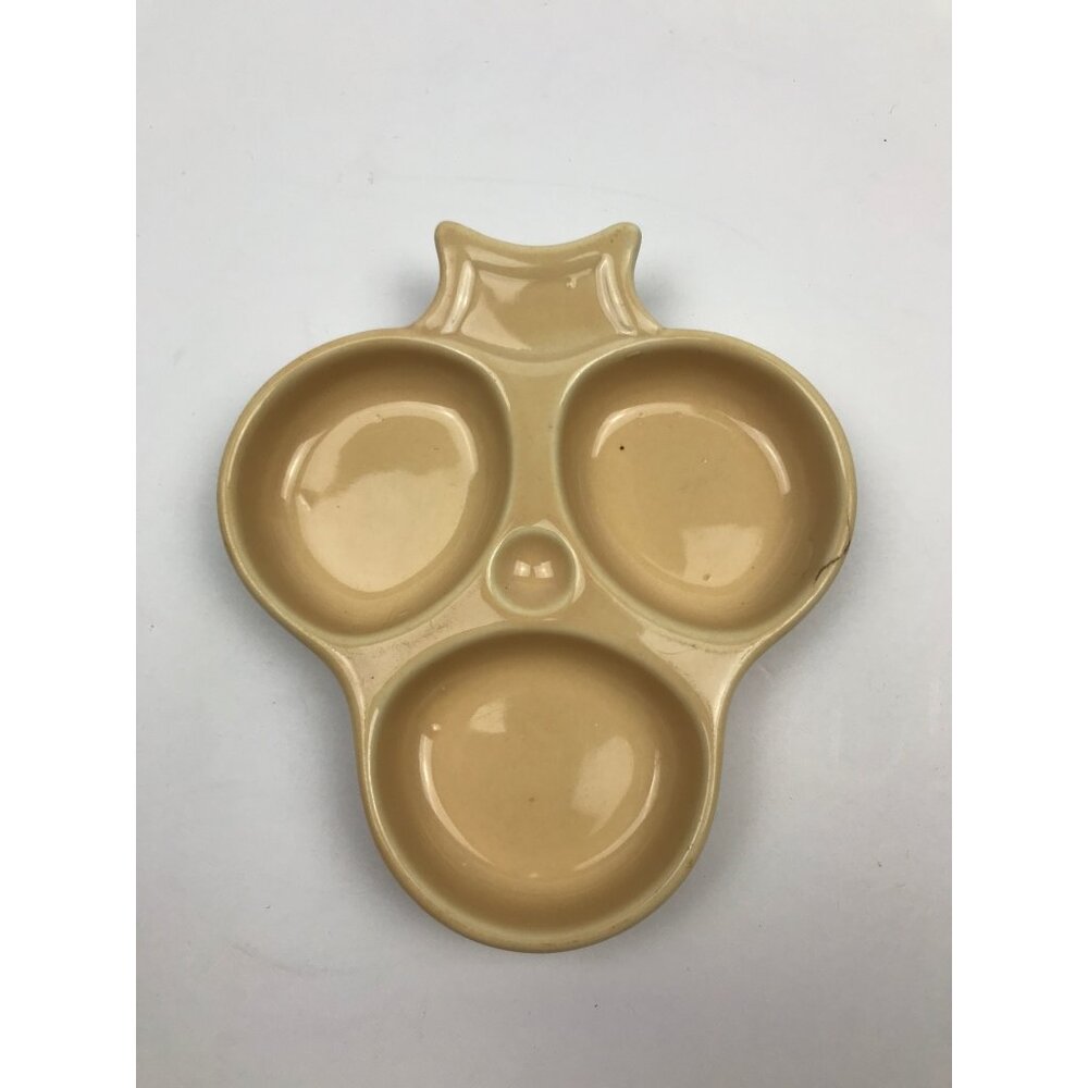 Hall Pottery Spoon Rest Cloverleaf Yellow USA Made Vintage 231